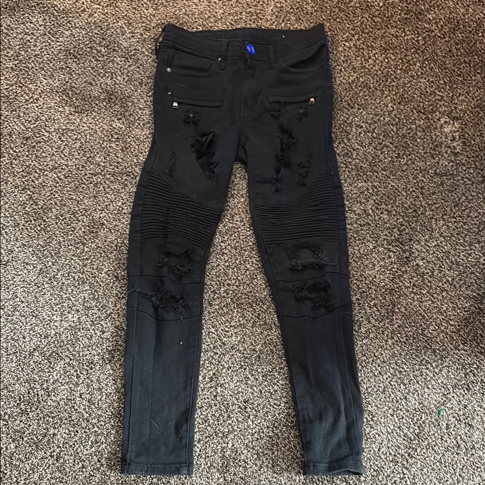Black Distressed Jeans
